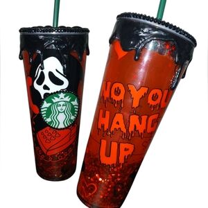 Starbucks NWT Scream Ghost Face Snow Globe Horror Love Halloween Tumbler